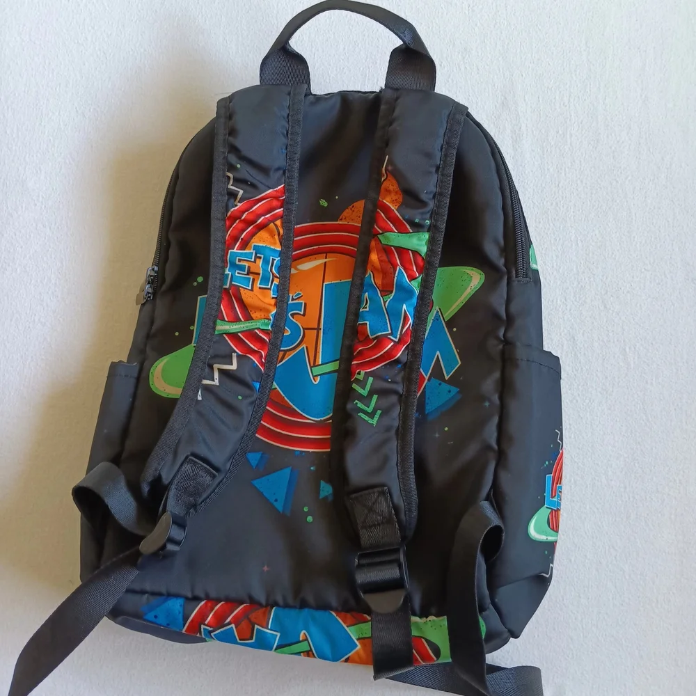 Looney Tunes Space Jam Black Backpack Bag 11x15 Let's Jam Graphic